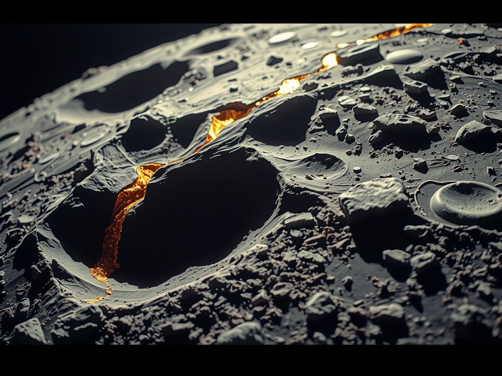 Złota żyła na powierzchni Księżyca