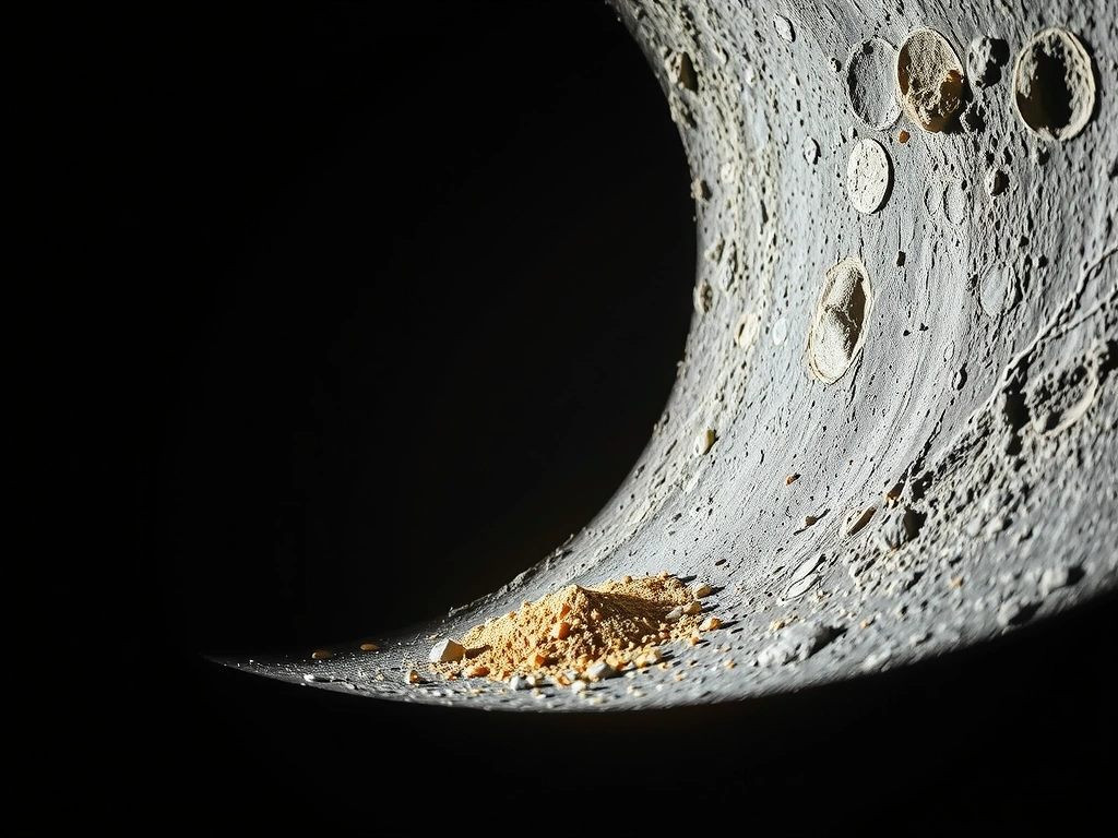 Artefakt w kraterze księżycowym