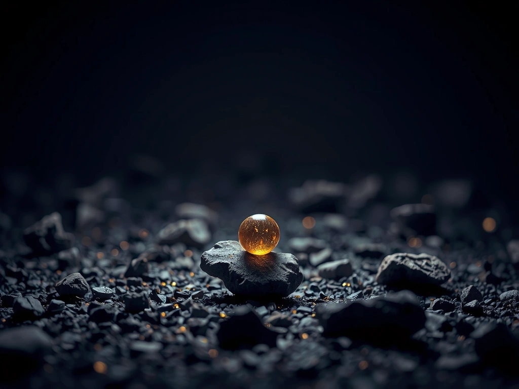 Samotny złoty ziarnek